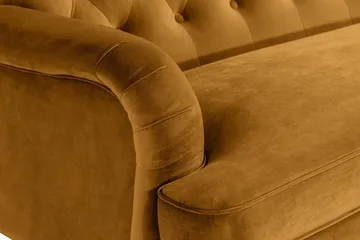 Howard Riviera 3-seters Svingt Fløyelssofa - Mørk gul - Møbler - Sofaer - Howard-sofaer