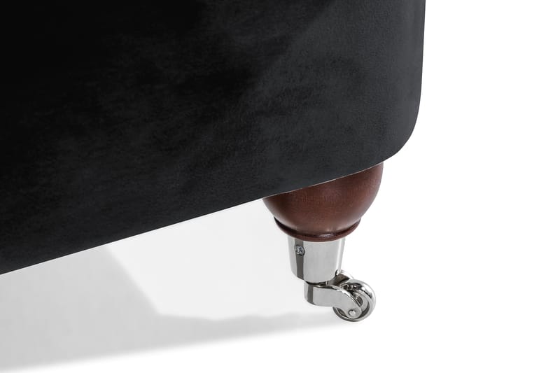 Howard Riviera 3-seters Svingt Fløyelssofa - Svart - Møbler - Sofaer - Howard-sofaer