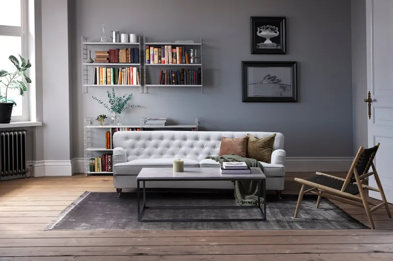 Howard Riviera 3-seters Svingt Stoffsofa - Grå - Møbler - Sofaer - Howard-sofaer