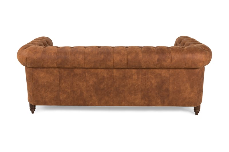 Sofa Chester Deluxe 3-seter - Konjakk - Skinnsofaer - Chesterfield sofaer - 3 seter sofa - Howard-sofaer