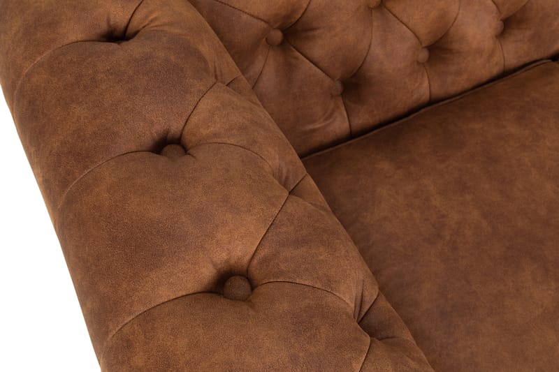 Sofa Chester Deluxe 3-seter - Konjakk - Skinnsofaer - Chesterfield sofaer - 3 seter sofa - Howard-sofaer