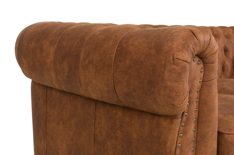 Sofa Chester Deluxe 3-seter - Konjakk - Skinnsofaer - Chesterfield sofaer - 3 seter sofa - Howard-sofaer