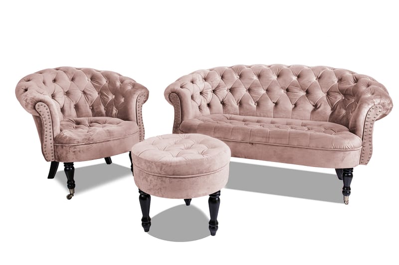 Sofa Chester Ludovic 2-seters - Rosa - Møbler - Sofaer - Howard-sofaer