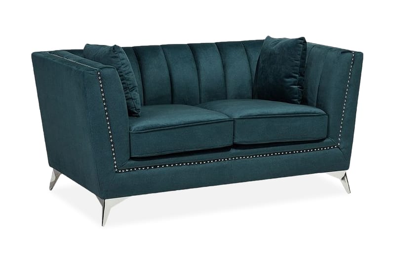 Sofa Gaula - Blå - Howard-sofaer - Chesterfield sofaer - 2 seter sofa