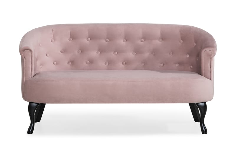 Sofa Thunia Siss Fløyel - Lysrosa Fløyel - Møbler - Sofaer - Howard-sofaer