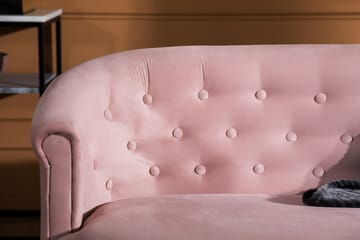 Sofa Thunia Siss Fløyel - Lysrosa Fløyel - Møbler - Sofaer - Howard-sofaer