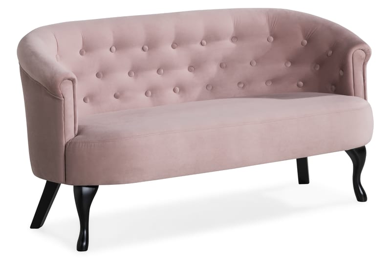 Sofa Thunia Siss Fløyel - Lysrosa Fløyel - M�øbler - Sofaer - Howard-sofaer