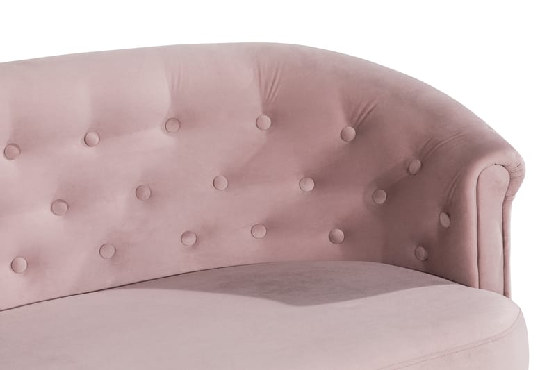 Sofa Thunia Siss Fløyel - Lysrosa Fløyel - Møbler - Sofaer - Howard-sofaer