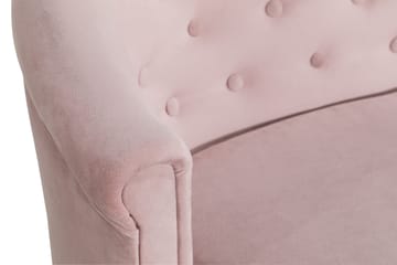 Sofa Thunia Siss Fløyel - Lysrosa Fløyel - Møbler - Sofaer - Howard-sofaer