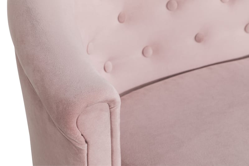 Sofa Thunia Siss Fløyel - Lysrosa Fløyel - Møbler - Sofaer - Howard-sofaer