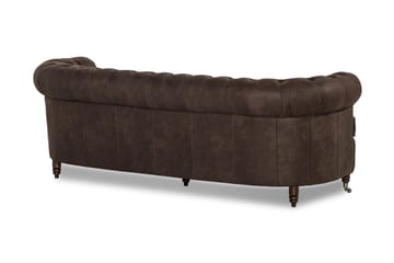 Sofa Walton Lyx 3-seter Buet - Mørkbrun - Møbler - Sofaer - Howard-sofaer