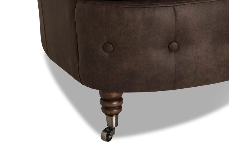 Sofa Walton Lyx 3-seter Buet - Mørkbrun - Møbler - Sofaer - Howard-sofaer