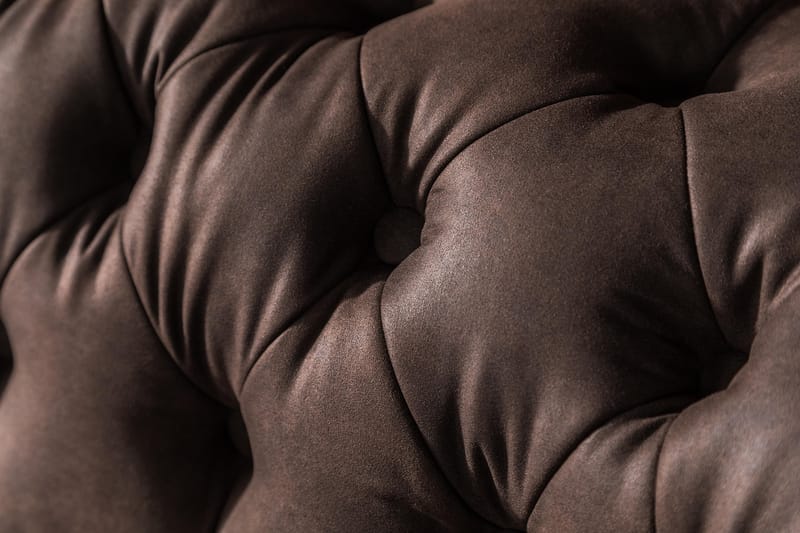 Sofa Walton Lyx 3-seter Buet - Mørkbrun - Møbler - Sofaer - Howard-sofaer