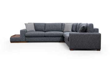 Huelva 5-seter Venstrevendt L-formet Hjørnesofa 323 cm med Sidebord i Stoff - Grå - Møbler - Sofaer - Hjørnesofaer