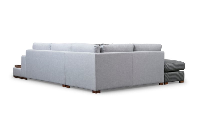 Huelva 5-seter Venstrevendt L-formet Sofa med Sjeselong 308 cm i Stoff - Grå - Møbler - Sofaer - Sofaer med sjeselong
