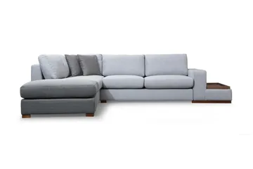 Huelva 5-seter Venstrevendt L-formet Sofa med Sjeselong 308 cm i Stoff - Grå - Møbler - Sofaer - Sofaer med sjeselong