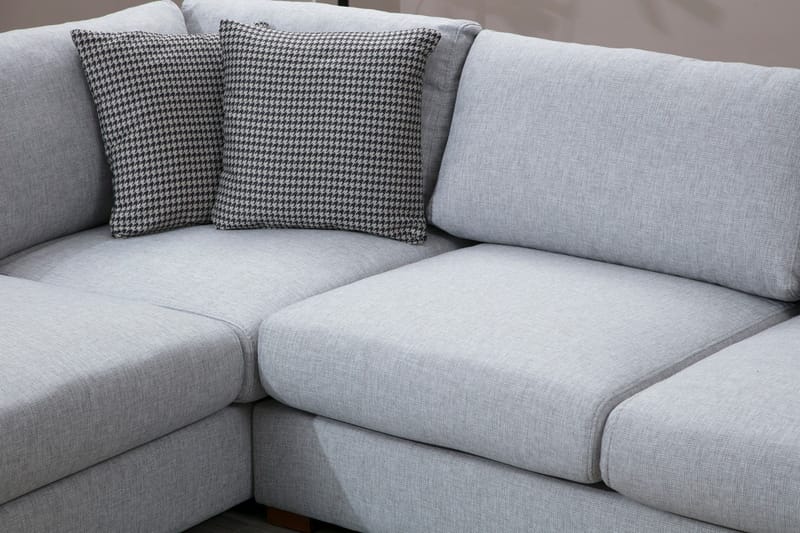 Huelva 5-seter Venstrevendt L-formet Sofa med Sjeselong 308 cm i Stoff - Grå - Møbler - Sofaer - Sofaer med sjeselong