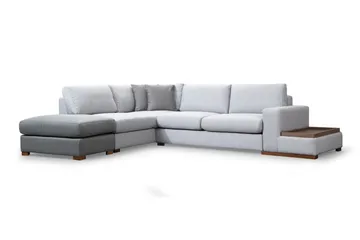 Huelva 5-seter Venstrevendt L-formet Sofa med Sjeselong 308 cm i Stoff - Grå - Møbler - Sofaer - Sofaer med sjeselong