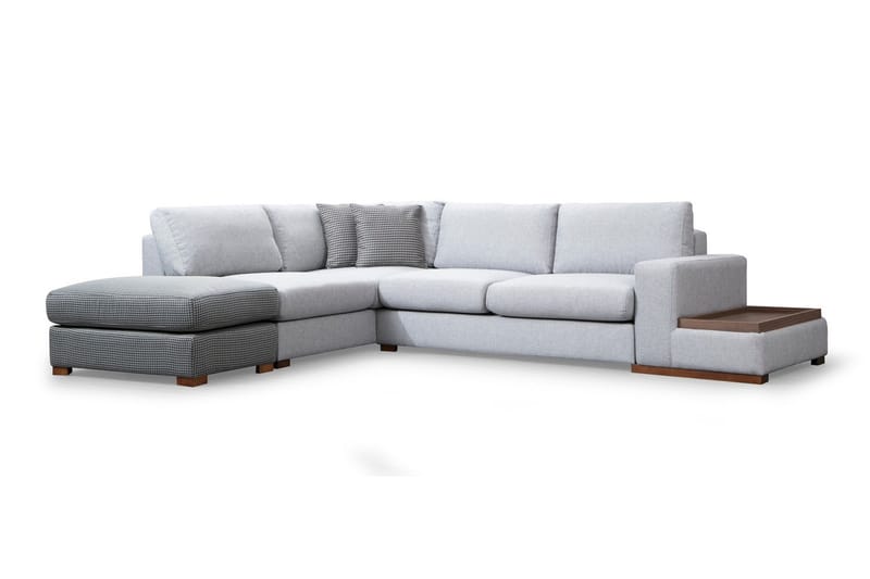 Huelva 5-seter Venstrevendt L-formet Sofa med Sjeselong 308 cm i Stoff - Grå - Møbler - Sofaer - Sofaer med sjeselong