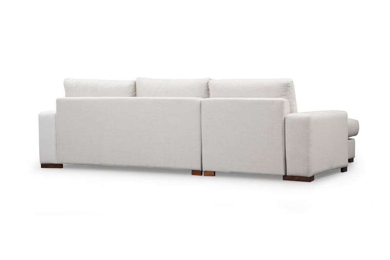 Huelva Høyrevendt L-formet Sofa med Sjeselong 270 cm i Stoff - Benhvit - Møbler - Sofaer - Sofaer med sjeselong