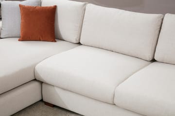 Huelva Høyrevendt L-formet Sofa med Sjeselong 270 cm i Stoff - Benhvit - Møbler - Sofaer - Sofaer med sjeselong