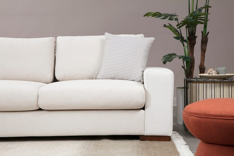 Huelva Høyrevendt L-formet Sofa med Sjeselong 270 cm i Stoff - Benhvit - Møbler - Sofaer - Sofaer med sjeselong