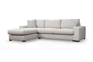 Huelva Høyrevendt L-formet Sofa med Sjeselong 270 cm i Stoff - Benhvit - Møbler - Sofaer - Sofaer med sjeselong