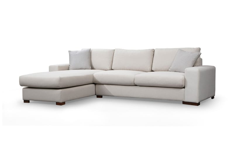 Huelva Høyrevendt L-formet Sofa med Sjeselong 270 cm i Stoff - Benhvit - Møbler - Sofaer - Sofaer med sjeselong
