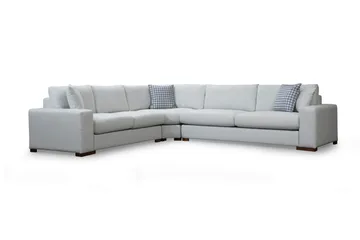 Huelva Venstrevendt L-formet Hjørnesofa 322 cm i Stoff med Brede Armlener - Isblå - Møbler - Sofaer - Hjørnesofaer