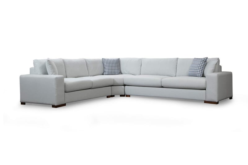 Huelva Venstrevendt L-formet Hjørnesofa 322 cm i Stoff med Brede Armlener - Isblå - Møbler - Sofaer - Hjørnesofaer