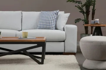 Huelva Venstrevendt L-formet Hjørnesofa 322 cm i Stoff med Brede Armlener - Isblå - Møbler - Sofaer - Hjørnesofaer