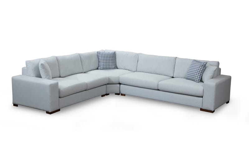 Huelva Venstrevendt L-formet Hjørnesofa 322 cm i Stoff med Brede Armlener - Isblå - Møbler - Sofaer - Hjørnesofaer