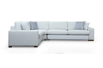 Huelva Venstrevendt L-formet Hjørnesofa 322 cm i Stoff med Brede Armlener - Isblå - Møbler - Sofaer - Hjørnesofaer