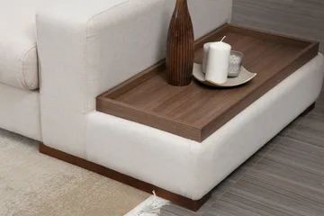 Huelva Venstrevendt L-formet Sofa med Sjeselong 312 cm i Stoff - Kremhvit - Møbler - Sofaer - Sofaer med sjeselong