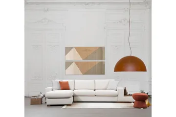 Huelva Venstrevendt L-formet Sofa med Sjeselong 312 cm i Stoff - Kremhvit - Møbler - Sofaer - Sofaer med sjeselong