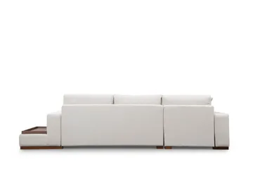 Huelva Venstrevendt L-formet Sofa med Sjeselong 312 cm i Stoff - Kremhvit - Møbler - Sofaer - Sofaer med sjeselong