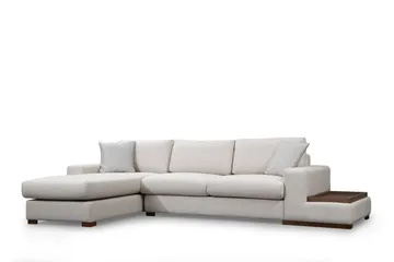 Huelva Venstrevendt L-formet Sofa med Sjeselong 312 cm i Stoff - Kremhvit - Møbler - Sofaer - Sofaer med sjeselong