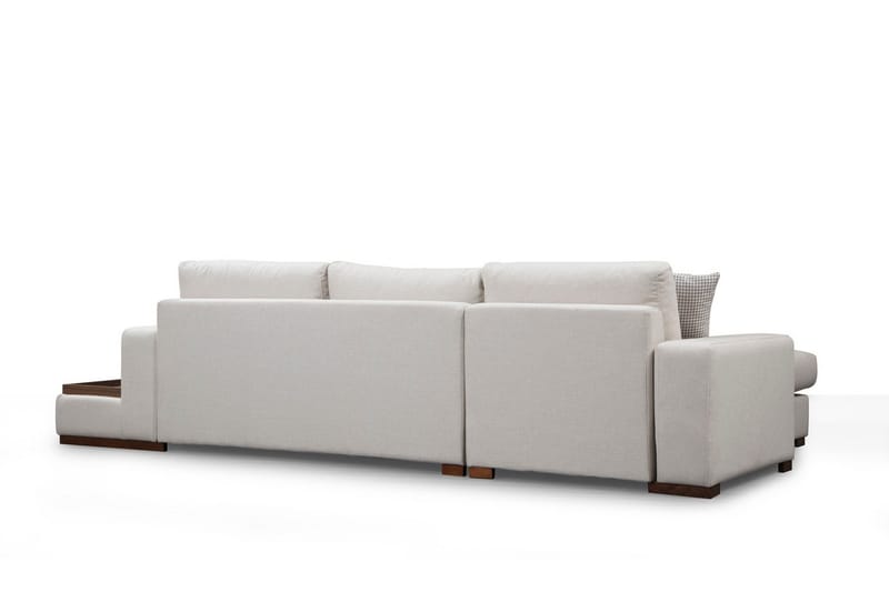 Huelva Venstrevendt L-formet Sofa med Sjeselong 312 cm i Stoff - Kremhvit - Møbler - Sofaer - Sofaer med sjeselong