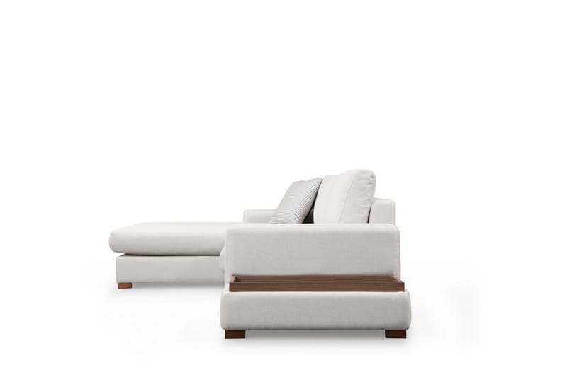 Huelva Venstrevendt L-formet Sofa med Sjeselong 312 cm i Stoff - Kremhvit - Møbler - Sofaer - Sofaer med sjeselong