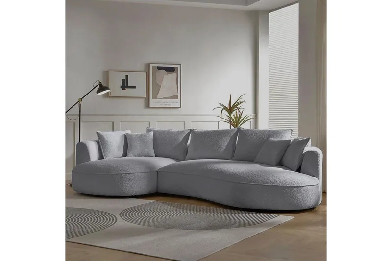 Hungirr Sofa med divan 4-seter - Grå - Møbler - Sofaer - 4 seter sofa