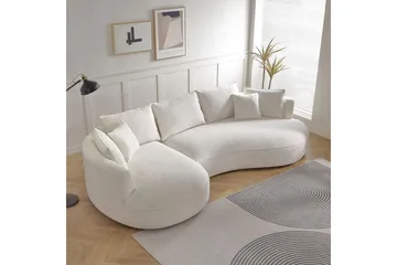 Hungirr Sofa med divan 4-seter - Hvit - Møbler - Sofaer - 4 seter sofa