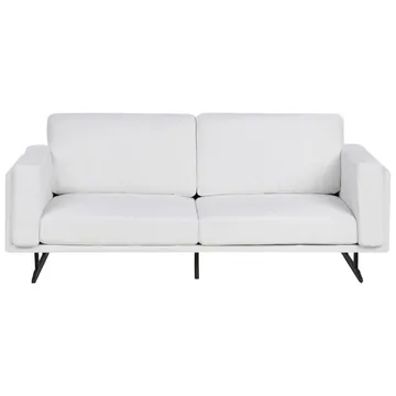 Idre 3-seter Sofa i Stoff med Metallben - Hvit|Svart - Møbler - Sofaer - 3 seter sofa