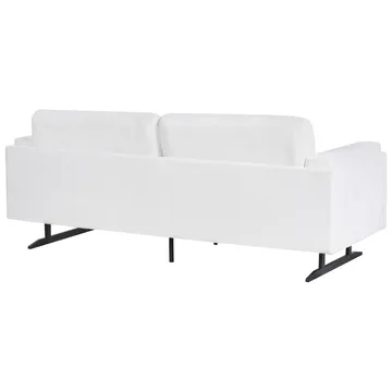 Idre 3-seter Sofa i Stoff med Metallben - Hvit|Svart - Møbler - Sofaer - 3 seter sofa
