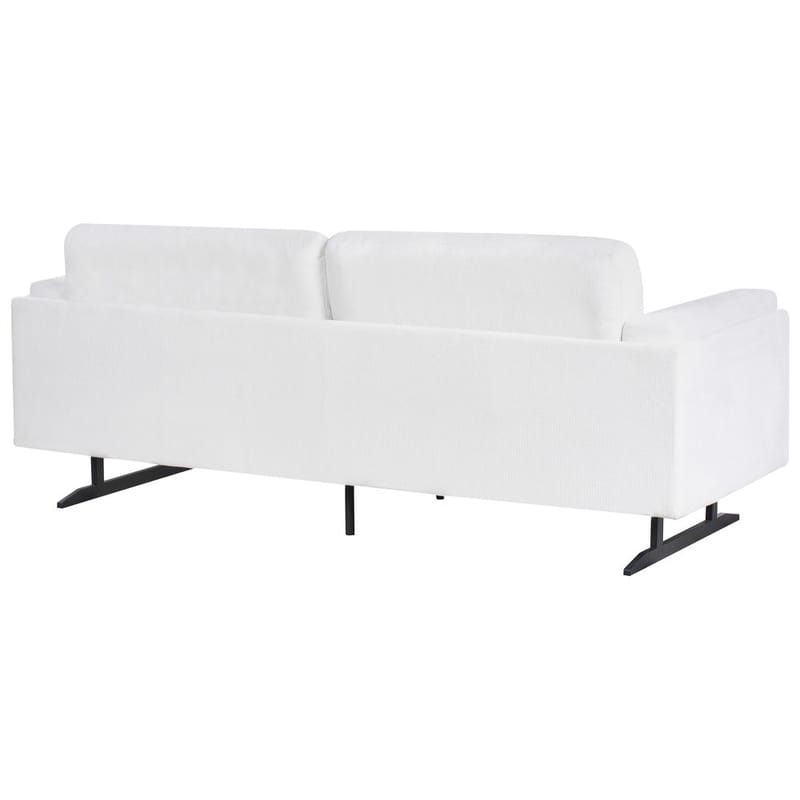 Idre 3-seter Sofa i Stoff med Metallben - Hvit|Svart - Møbler - Sofaer - 3 seter sofa