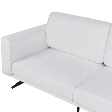 Idre 3-seter Sofa i Stoff med Metallben - Hvit|Svart - Møbler - Sofaer - 3 seter sofa