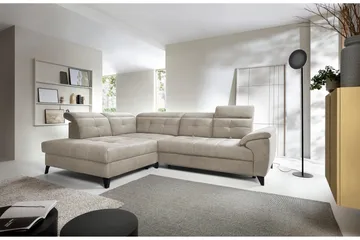 Inferne 5-seter Sofa med Sjeselong - Beige - Møbler - Sofaer - Sofaer med sjeselong