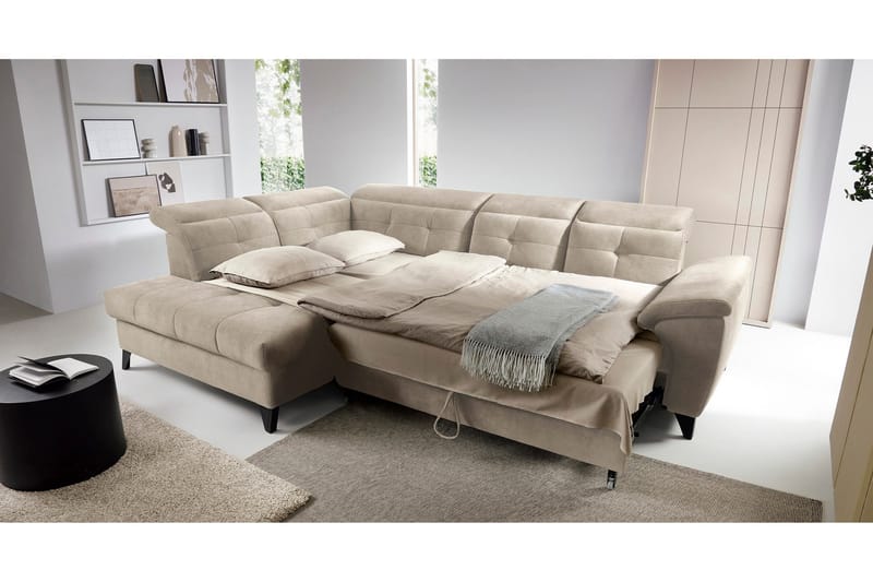 Inferne 5-seter Sofa med Sjeselong - Beige - Møbler - Sofaer - Sofaer med sjeselong