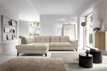 Inferne 5-seter Sofa med Sjeselong - Beige - Møbler - Sofaer - Sofaer med sjeselong