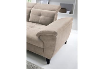 Inferne 5-seter Sofa med Sjeselong - Beige - Møbler - Sofaer - Fløyelssofaer