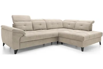 Inferne 5-seter Sofa med Sjeselong - Beige - Møbler - Sofaer - Sofaer med sjeselong